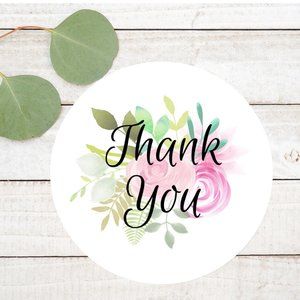Thank You 2" Round Labels 200 count